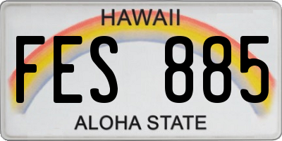 HI license plate FES885