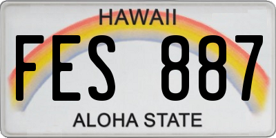 HI license plate FES887