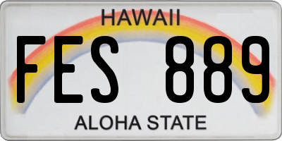 HI license plate FES889