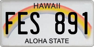HI license plate FES891