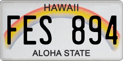 HI license plate FES894