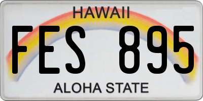 HI license plate FES895