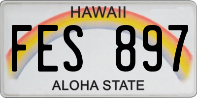 HI license plate FES897