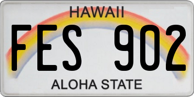 HI license plate FES902