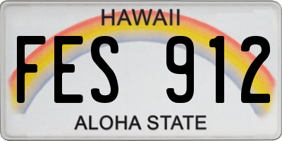 HI license plate FES912