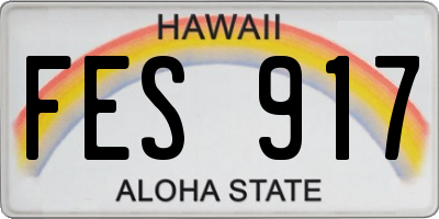HI license plate FES917