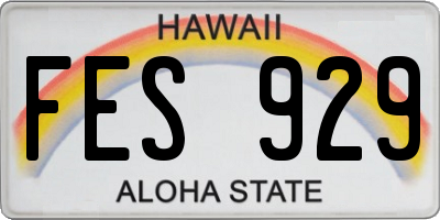 HI license plate FES929