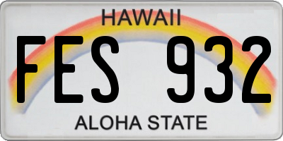 HI license plate FES932