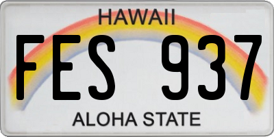 HI license plate FES937