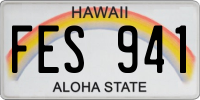HI license plate FES941
