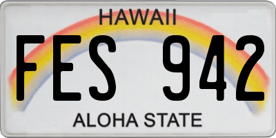 HI license plate FES942