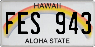 HI license plate FES943