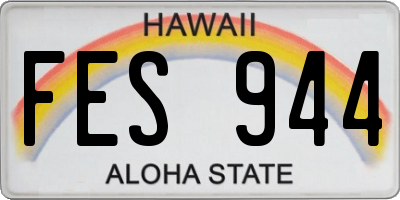HI license plate FES944