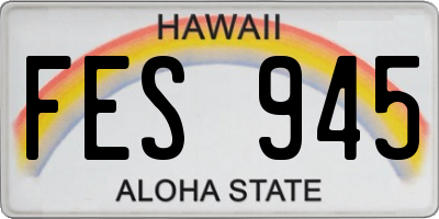 HI license plate FES945