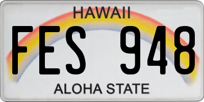 HI license plate FES948