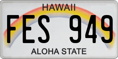 HI license plate FES949