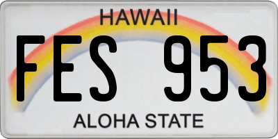 HI license plate FES953