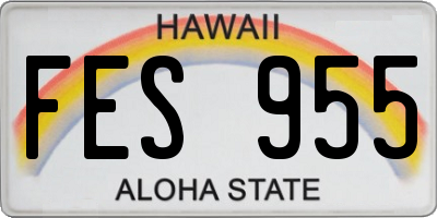 HI license plate FES955