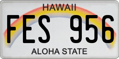 HI license plate FES956
