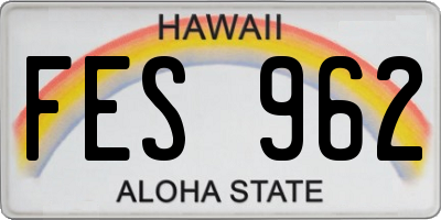 HI license plate FES962