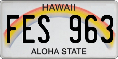 HI license plate FES963