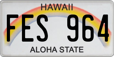HI license plate FES964