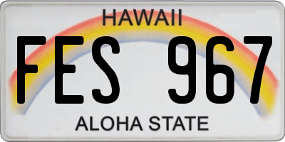HI license plate FES967