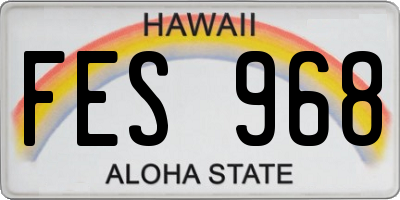 HI license plate FES968
