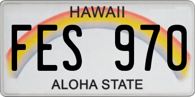 HI license plate FES970