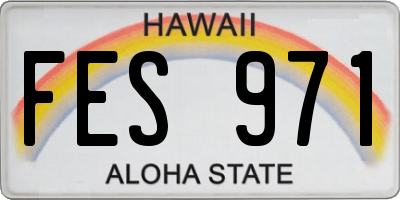 HI license plate FES971