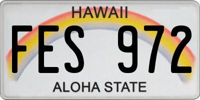 HI license plate FES972