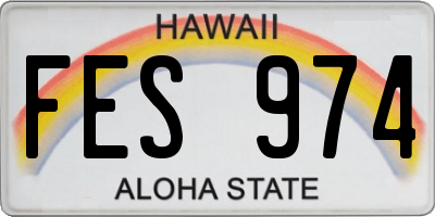 HI license plate FES974