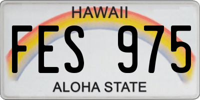 HI license plate FES975
