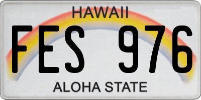 HI license plate FES976