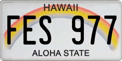 HI license plate FES977