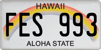 HI license plate FES993