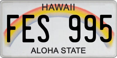 HI license plate FES995