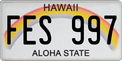 HI license plate FES997