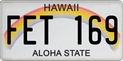 HI license plate FET169