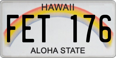 HI license plate FET176