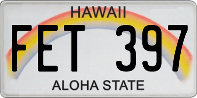 HI license plate FET397