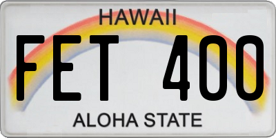 HI license plate FET400