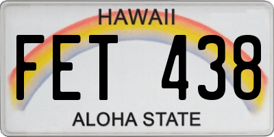 HI license plate FET438