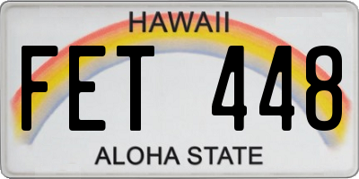 HI license plate FET448