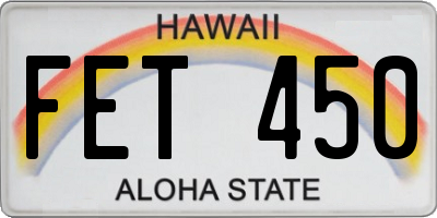 HI license plate FET450
