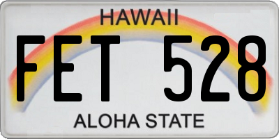 HI license plate FET528