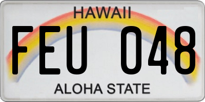 HI license plate FEU048