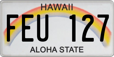 HI license plate FEU127