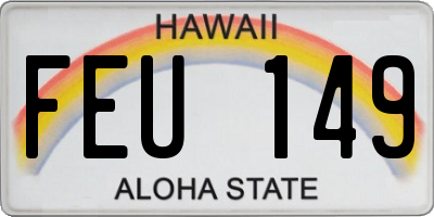 HI license plate FEU149