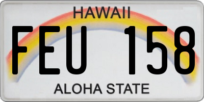 HI license plate FEU158